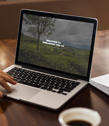 A realistic mock-up of our digital marketing work for Dhelakat Tea Company Limited